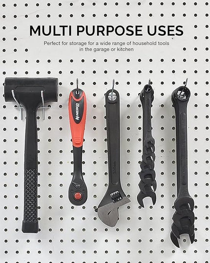Neiko 53104A 8” Pegboard Hook Organizer Kit, 50 Pack, Hanging Hooks Set for Garage Organization, Great for Wall Hanging and Shelving, Tool Storage, Craft Organizing