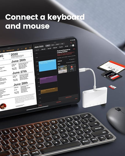 USB C SD Card Reader USB-C to SD MicroSD XD Picture MS Memory Stick Compact Flash Cards, Type C 6 Slots Trail Cameras Viewer Adapter for iPhone 15 16 iPad Mac Laptop MacBook More USBC Devices