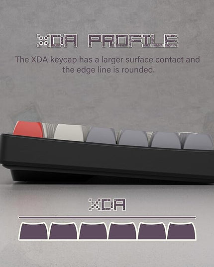 XDA Profile PBT Keycaps, Retro Game Console Custom Keycap Set, XVX Keyboard Keycap 75 Percent with Dye-Sublimation Suitable for Most 65% 80% 100% Gateron Cherry MX Switches Mechanical Keyboard