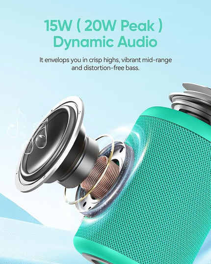 Portable Bluetooth Speaker Valentines Gifts For Him: Powerful Crystal Clear Sound/Romantic Light/IPX5 Waterproof/All Day Playtime/BT 5.3/TWS Paring,Small Wireless Speaker for Outdoor|Travel|Date Night