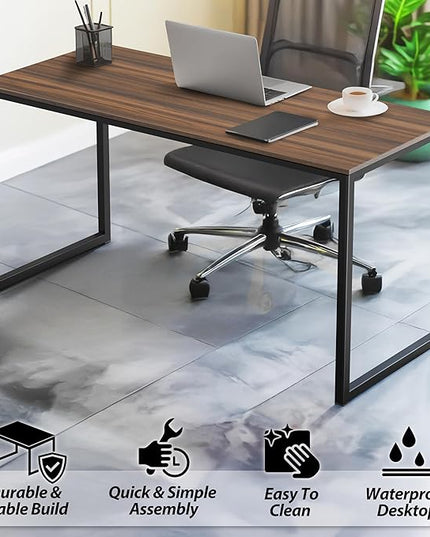 SHW Mission 48-Inch Home Office Computer Desk, Walnut