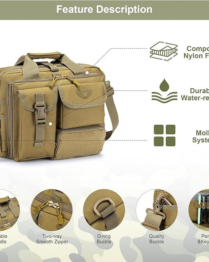 Stypos Tactical Messenger Bag Briefcase for Man Military Laptop Bag 14 Inch/15.6 Inch /17.3 Inch Messenger Shoulder Work Bag