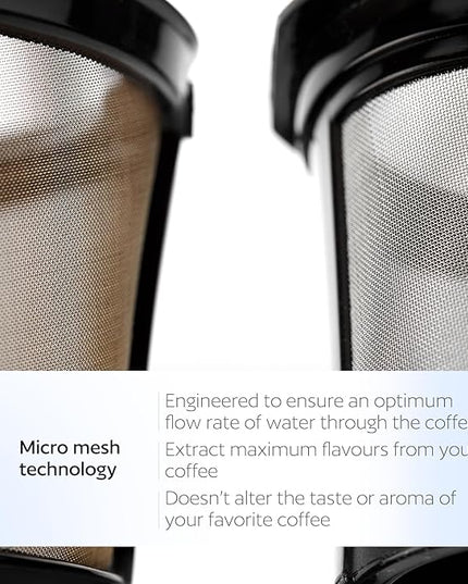 2 Reusable K Cups and Basket Coffee Filter for Keurig K-Duo Hot & Iced Single Serve & Carafe Coffee Maker with MultiStream Technology (Gen 2)