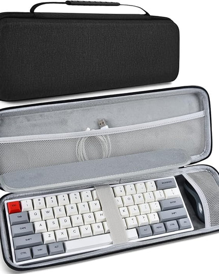 60% Keyboard Case, Hard Travel Carrying Case for 61 Keys Keyboard Cover, Compatible with MageGee Mini 60%, RK ROYAL KLUDGE R65, Snpurdiri 60%, Aula WIN60, Razer Huntsman 60% Keyboards Protector, Black