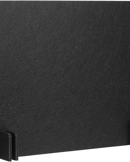 PATIKIL Desk Dividers 24" x 16", 1 Pack Desk Privacy Panel Freestanding Noise Reducing Partition Acoustic Panel with 4Pcs Support Feet for Testing Office Home Library, Black Style B