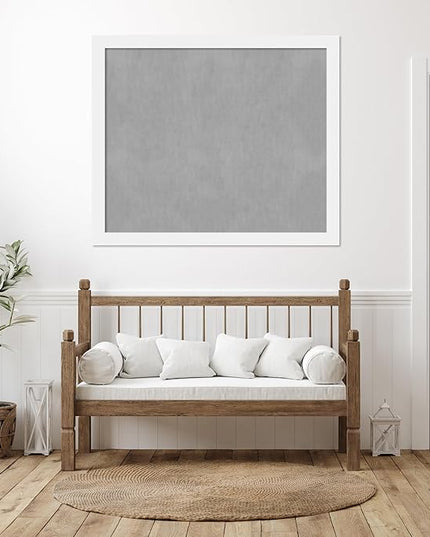 Amanti Art White Framed Magnetic Board 45x53 Oversize Vision Board for use with Magnets, 100% Metal Sheet to Display Items as Office Decor or for Home Organization in mudroom, Kitchen or Kids Room