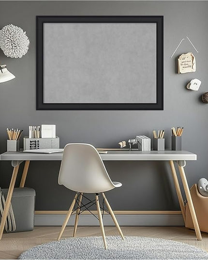 Amanti Art Black Framed Magnetic Board 23x31 Medium Vision Board for use with Magnets, 100% Metal Sheet to Display Items as Office Decor or for Home Organization in mudroom, Kitchen or Kids Room