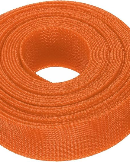 uxcell Expandable Sleeving, 1 1/2-inch 25ft Cable Sleeve, Orange