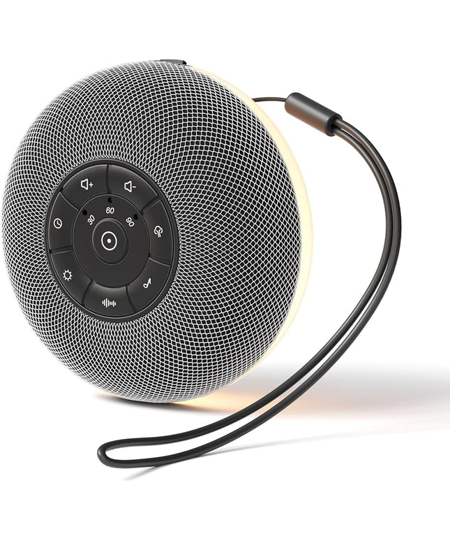 Portable Sound Machine, Long Battery with Loud Bluetooth Speaker, 39 Special Soothing Sounds, White Noise Sound Machine for Sleeping