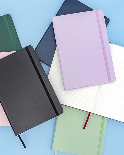 PAPERAGE Lined Journal Notebook, (Blush), 160 Pages, Medium 5.6 in x 8 in - 100 GSM Thick Paper – Hardcover Journaling Notebook for Work, School & Note Taking