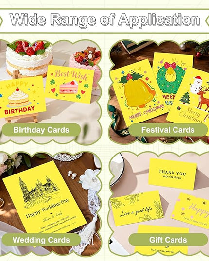40 Sheets Cardstock 8.5x11, 65lb Lemon Yellow Card Stock, Construction Paper, 180gsm Thick Printer Paper for Printing, Painting, Card Making, Kids School Supplies,Party Decorations