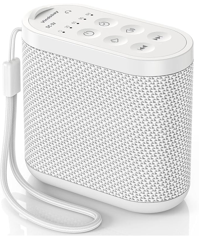 Portable Travel Sound Machine for Adults, Baby Sleeping : Super Long-Lasting & Rechargeable Battery, Headphone Jack, 21 Sounds - White Noise Machine for Office Privacy & Noise Canceling, Home, Gift
