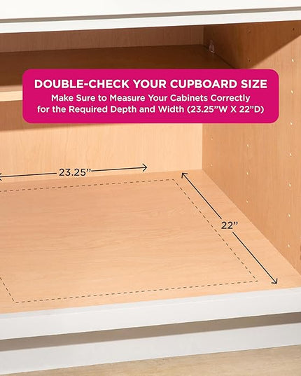 HOLDN’ STORAGE Heavy-Duty Premium Collection Pull Out Cabinet Organizer, Cabinet Drawer Slide Outs, Lifetime Limited Warranty - Basket Size 22" W x 21" D x 5" H, Anti-Rust Chrome Finish