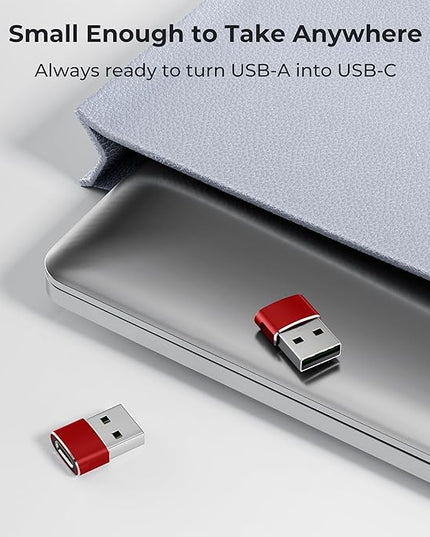Basesailor USB to USB C Adapter 2 Pack,USB C Female to A Male Charger Type C Converter for Apple Watch Ultra iWatch 7 8 SE, 14 13 12 11 Plus Pro Max Mini,AirPods,iPad Air,Samsung Galaxy S23 S22