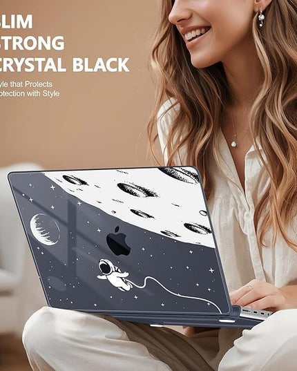 May Chen Case for MacBook Pro 14 inch, Models A2442 A2779 A2918 A2992 A3401 A3185 A3112 A3434, M1 M2 M3 M4 M5 Chip (2021-2025 Release), Plastic Hard Shell Case with Keyboard Cover, Astronaut Flight