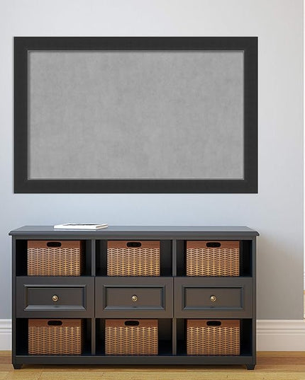Amanti Art Black Framed Magnetic Board 29x45 Large Vision Board for use with Magnets, 100% Metal Sheet to Display Items as Office Decor or for Home Organization in mudroom, Kitchen or Kids Room