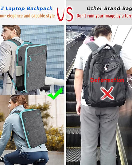 ZINZ Slim & Expandable Laptop Backpack 15 15.6 16 Inch Sleeve, Spill-Resistant Notebooks Bag Case for Most 14-16 Inch MacBooks Surface-Books Dell HP Lenovo Asus Computers,LG01Y02