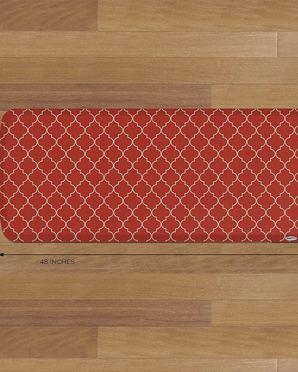 GelPro Elite Premier Anti-Fatigue Kitchen Comfort Floor Mat, 20x48", Lattice Garnet Stain Resistant Surface with therapeutic gel and energy-return foam for health & wellness