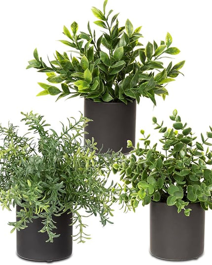3 Pack Small Fake Plants for Shelf Decor Accents with Ceramic Pot Artificial Potted Plants for Rustic Farmhouse Decor Faux Plants Indoor Fake Potted Plants Artificial for Home Office Bookshelf Decor