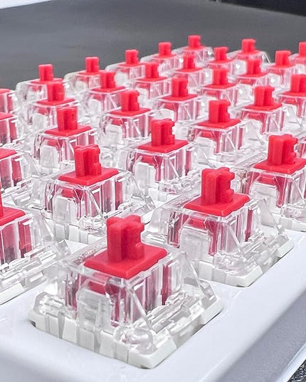 Mechanical Gaming Keyboard Red Switches,3 Pin 50gf RGB SMT Linear Switch,Dustproof and Waterproof Switch (Red,108PCS)