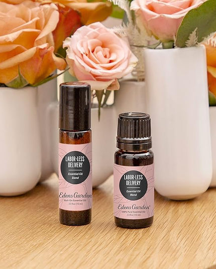 Edens Garden Labor-Less Delivery Essential Oil Blend- 100% Pure Premium Grade, Undiluted, Natural, Therapeutic, Aromatherapy, The Best for Diffusing, Skin, Face, Humidfiers 10 ml (.33 fl oz)