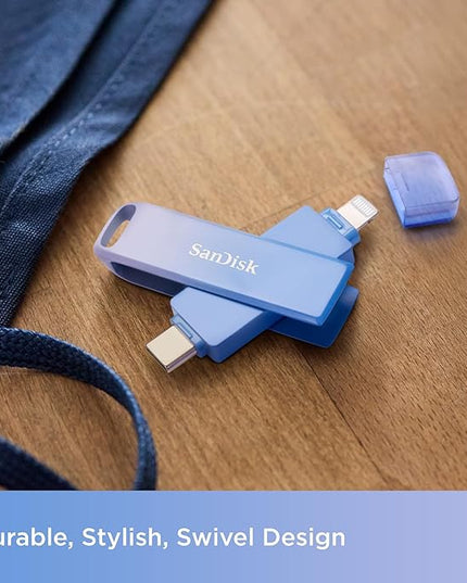 SanDisk 256GB Creator Phone Drive - for iPhone, iPad, Laptop & Mac - Includes USB Type-C and Lightning Connectors - Automatic Backup, 3 Months of Adobe Lightroom Included - SDIXD0N-256G-GN6TP
