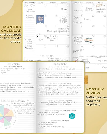 Clever Fox Planner Schedule – Undated Weekly & Monthly Life Planner with Time Slots, Appointment Book & Daily Organizer, A5 (Yellow)