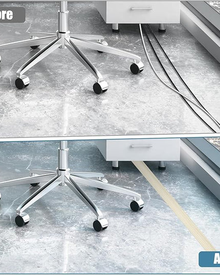Floor Cord Covers for Wires 10FT Cable Hider Wire Cover Self Adhesive Cord Hider Floor for Offices, Homes, Workshops, Warehouses Cable Cavity 0.39" W x 0.27" H