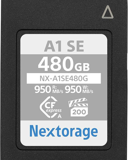 Nextorage 480GB CFexpress Type A VPG200 Japanese Brand Max. Write Speed 950MB/s Max. Read Speed 950MB/s Sony Alpha Series Compatibility Confirmed NXA1SE480G Memory Card for Camera