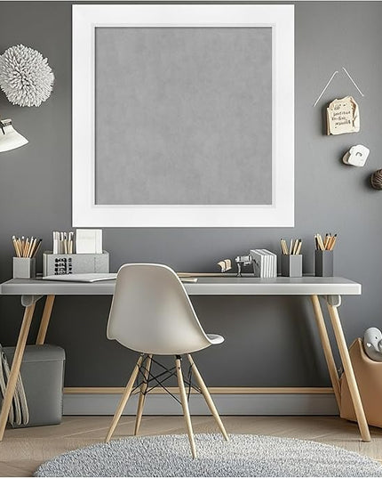Amanti Art White Framed Magnetic Board 29x29 Medium Vision Board for use with Magnets, 100% Metal Sheet to Display Items as Office Decor or for Home Organization in mudroom, Kitchen or Kids Room