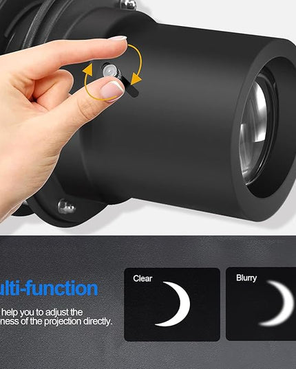 Wellmaking Bowens Mount Optical Snoot Conical, Flash Projector Attachment, Spotlight Snoot Photography Video Artist Modelling Shape Light Studio with Optical Lens Various Gobos Photography Accessories