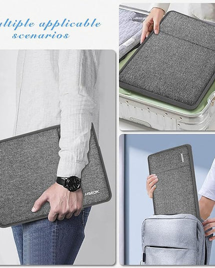 Slim Laptop Case 13.3 14 inch Sleeve, Rainproof & Shockproof Carrying Case for Notebooks Compatible with MacBook Pro 14" and All Models 13.3" MacBook Air/Pro, Most Popular 13"-14" PC,Dark Gray