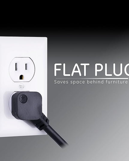 GE 37746 Ultra Pro Surge Protector 10 Outlets 4' Cord, Black