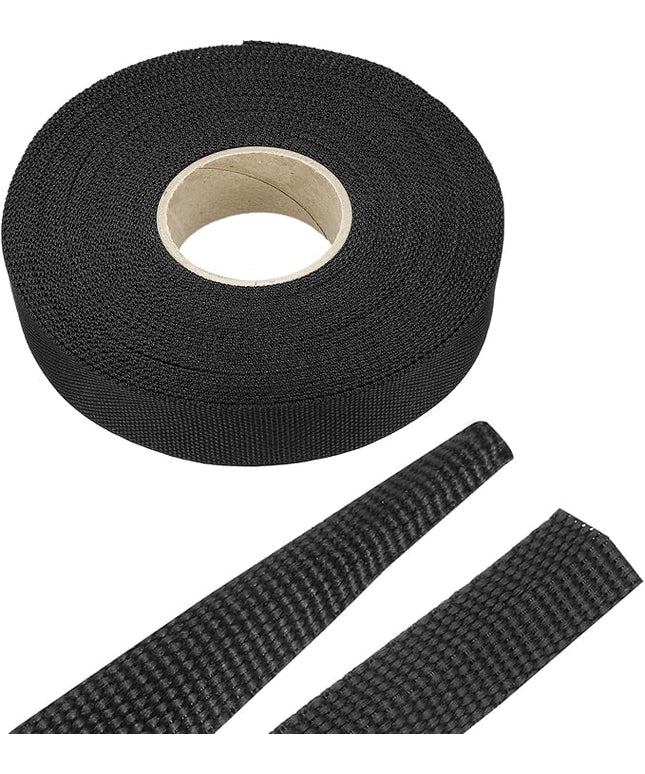 MECCANIXITY Braided Cable Sleeves Heat Shrinkable Fabric Sleeving, 5/8" 60ft Black 2:1 Ratio Heat Shrinkable Cord Protector for Harness Cable, Network Cable Protection, Cable Management