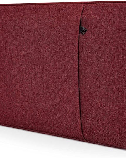 Laptop Sleeve Case 17 inch, Padded Shockproof Protective Carrying Bag for HP 17.3 Laptop/Pavilion 17/ Envy 17, 17.3-in Water-Resistant Computer Bag Cover with Accessory Pocket -Wine Red