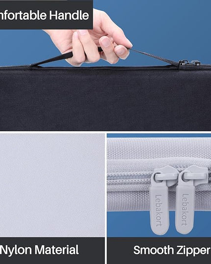 Hard Case Compatible with Logitech MX Keys S or MX Keys Advanced Keyboard (Pale Grey Case)