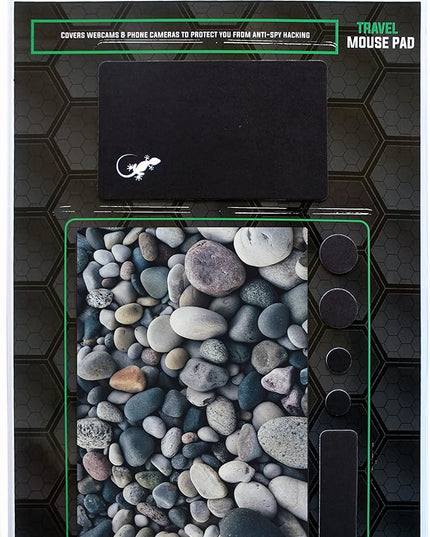 Adhesive Mouse Pad - Peel and Sticks to Any Surface - Travel Mouse Pad, Sticky for Any Surface - Excellent Tracking - River Rocks