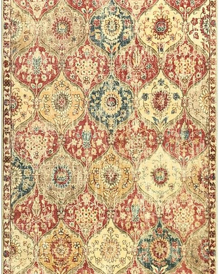 Lahome Moroccan Hallway Rug, 2'5''x8' Kitchen Runner Rugs Non Skid Washable Runners for Hallways, Ultra-Thin Oriental Carpet for Entryway Laundry Room Bedroom Bathroom, Red/Orange
