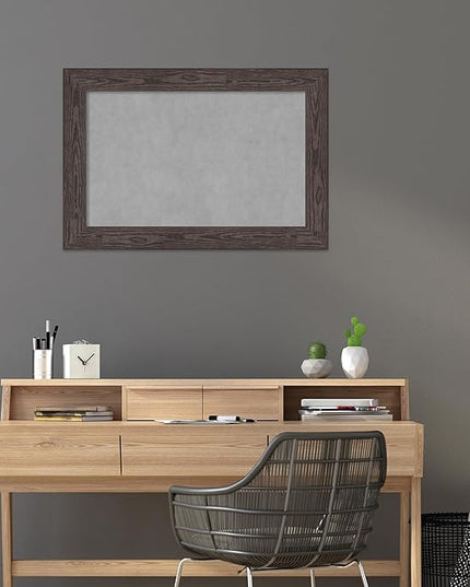 Amanti Art Black Framed Magnetic Board 26x38 Large Vision Board for use with Magnets, 100% Metal Sheet to Display Items as Office Decor or for Home Organization in mudroom, Kitchen or Kids Room