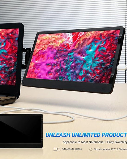 Laptop Screen Extender, Compact, – 11.6 Inches HD Fold, External Monitor Travel Home, Office Desktop Game Phone Tablet | Multipurpose Outdoor Indoor Utility Premium high-Performance