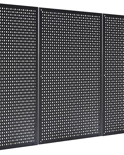 Peg Board,3 Pack 16-Inch X 24-Inch Heavy Duty Metal Peg Board Tool Organization Panels,Ideal for Storage Solutions in Garages, Workbenches, Workshops, Kitchens, and Other Iocations(Black)