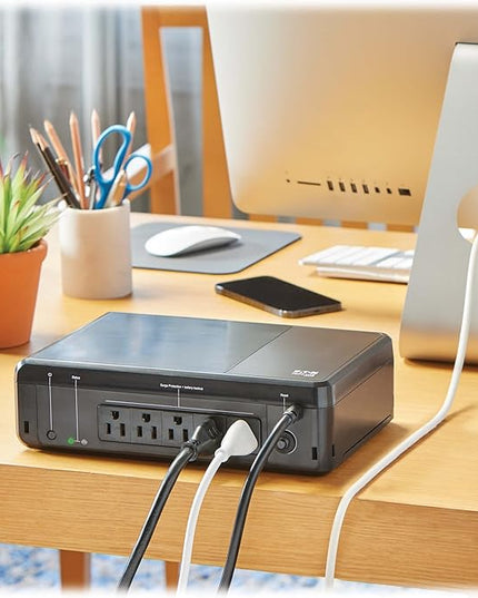 Tripp Lite 850VA UPS Desktop Battery Backup and Surge Protector, 450W, 5 Outlets, Home & Office UPS, Small Form Factor, Wall Mounting Option, 5ft Cord, 3-Year Warranty (BC850R)
