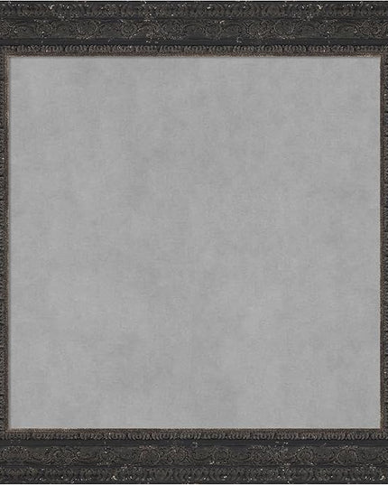 Amanti Art Black Framed Magnetic Board 25x25 Medium Vision Board for use with Magnets, 100% Metal Sheet to Display Items as Office Decor or for Home Organization in mudroom, Kitchen or Kids Room