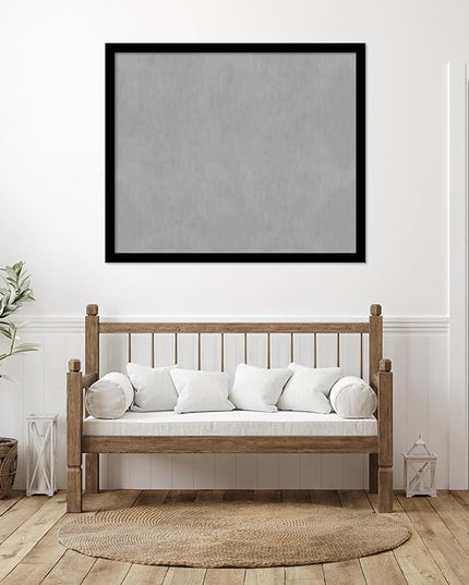 Amanti Art Black Framed Magnetic Board 43x51 Oversize Vision Board for use with Magnets, 100% Metal Sheet to Display Items as Office Decor or for Home Organization in mudroom, Kitchen or Kids Room