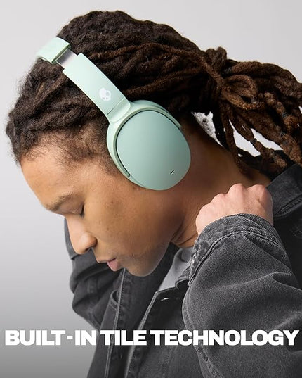 Skullcandy Hesh ANC Wireless Over-Ear Bluetooth Headphones, Active Noise Cancelling, Up to 22 Hrs Battery, Foldable Lightweight Design, Microphone for iPhone Android - Preppy Sage