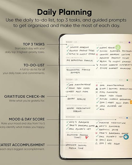 Dated, 2026 Planner, 5.8” x 8.3” - The #1 Productivity Planner to Achieve Your 2026 Goals - Planner 2026-2027 by PRODUCTIVITY STORE (A5, BLACK)