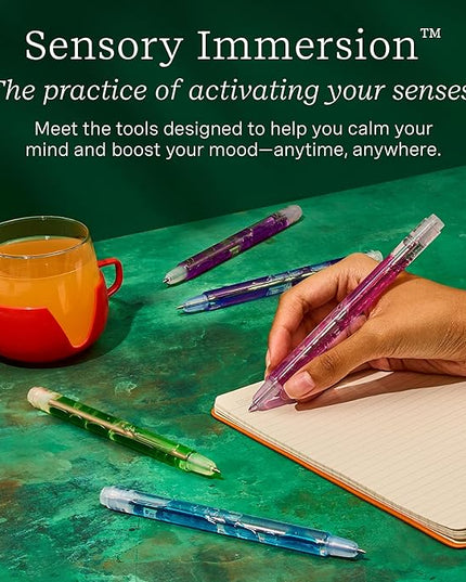 Lifelines Scented Lava Gel Pen Set, 5-Pack (Brights) - 0.5mm Colored Gel Pens Infused with Scented Essential Oil Blends & Mesmerizing Lava - School Supplies for College Kids & Adults