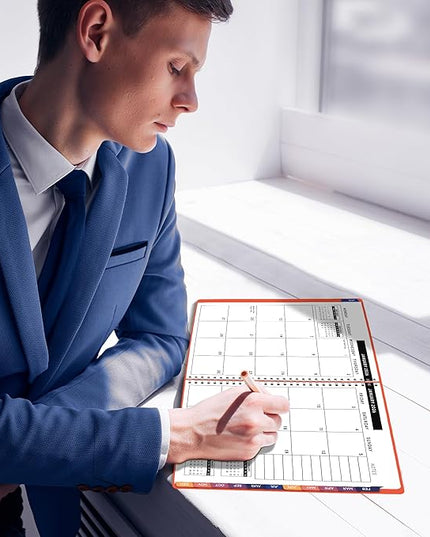 Ensight 2026 Appointment Book and Planner 8.5" x 11" Large Hourly Weekly Daily Schedule Book with Tabs, 15 Minute Time Slots, Peach Calendar Organizer Jan 2026–Dec 2026 Appointment Planner - Peach