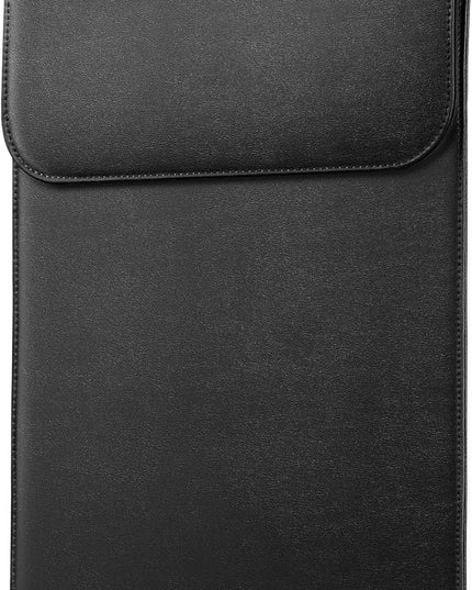 JETech Slim Laptop Sleeve for MacBook Air 13-Inch (M4/M3/M2) 2022-2025, MacBook Pro 13-Inch (M2/M1) 2016-2022, PU Leather Case (Black)