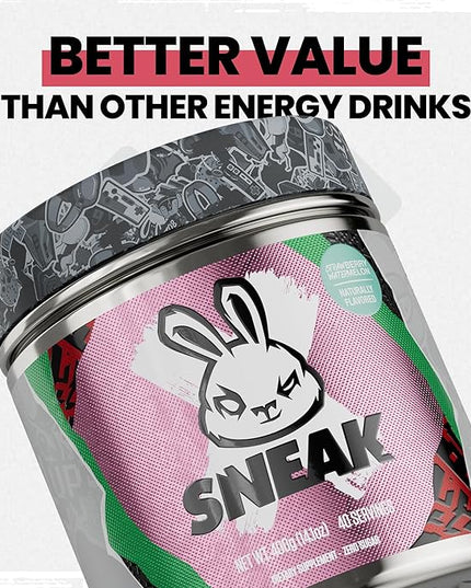 SNEAK Energy Drink Powder | Strawberry Watermelon | No Sugar. No Nasties. Just Natural Caffeine, Focus-Boosting Nootropics | 40 Servings